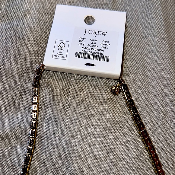 J Crew Factory Crystal Tennis Necklace - Picture 4 of 4